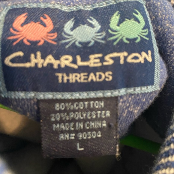 Charleston Threads Blue pullover Large - Picture 2 of 3
